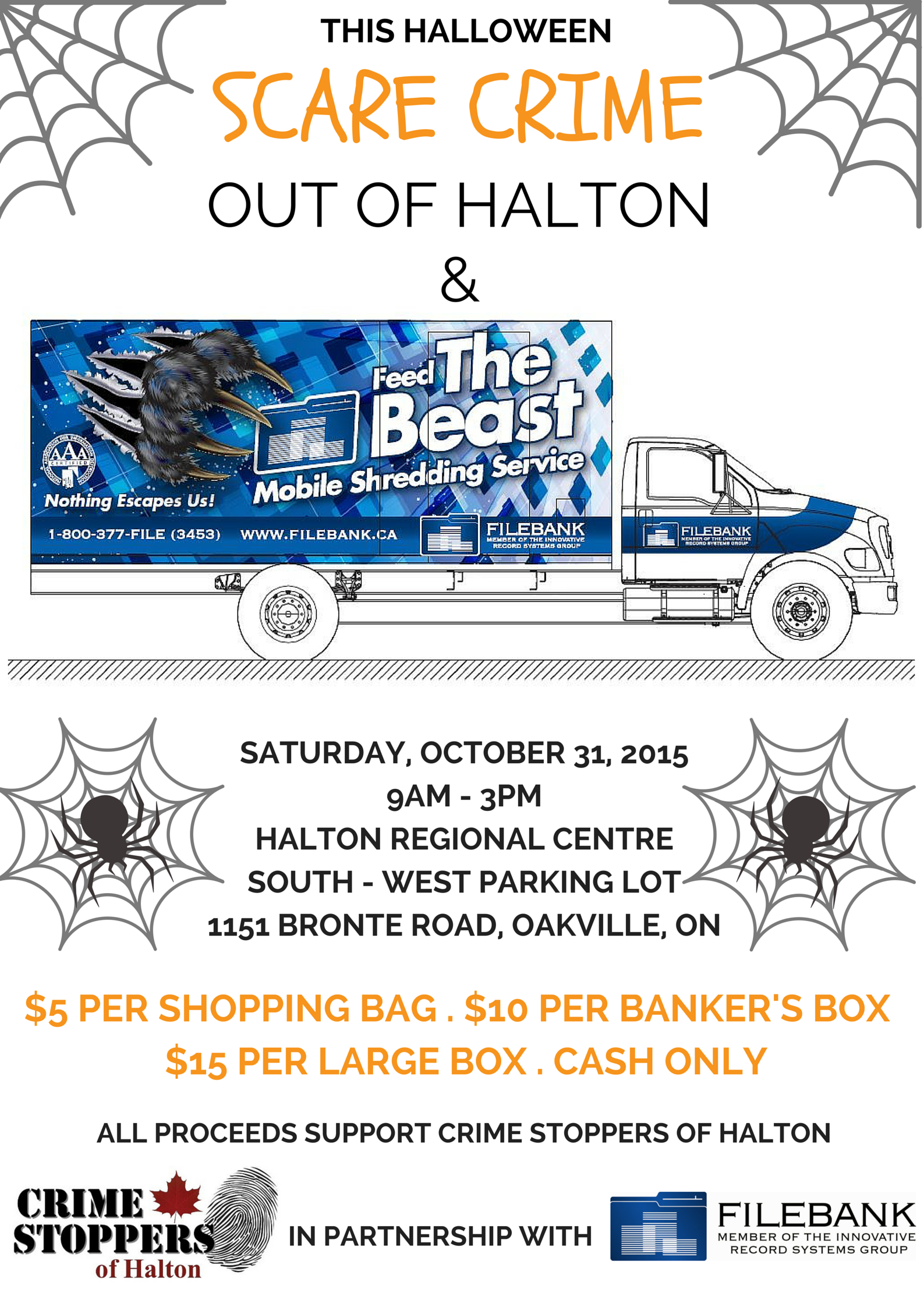 SCARE CRIME OUF OF HALTON AND 'FEED THE BEAST'  SATURDAY, OCTOBER 31ST!